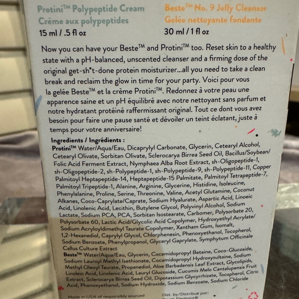 Drunk Elephant Protinini Polypeptide Cream and Beste No.9 Jelly Cleanser Sephora - Picture 2 of 2
